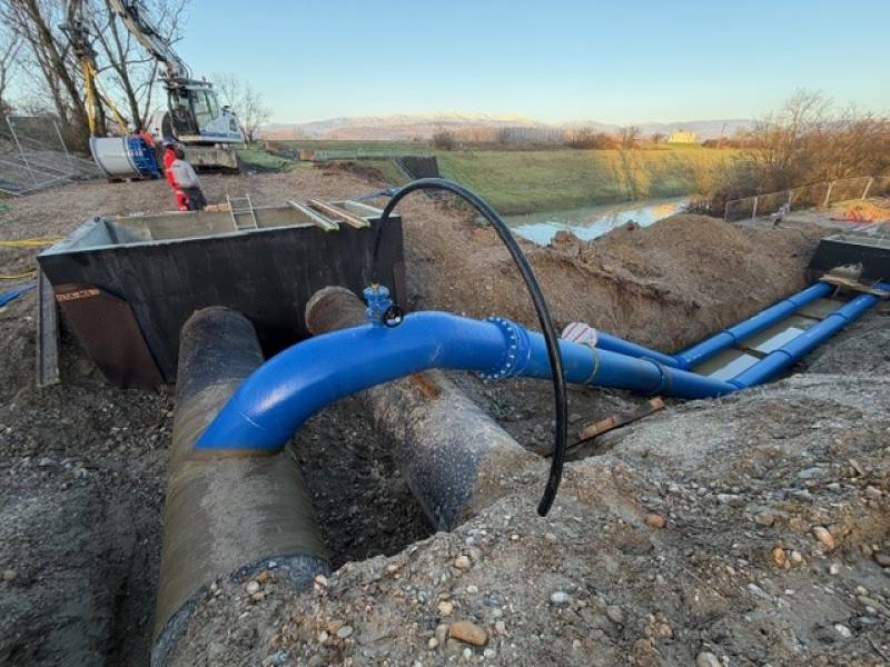 raccordement tuyaux acier DN1000 DN600 Rhône Isère. 