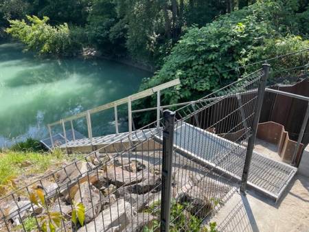 escalier technique aluminium marche caillebotis