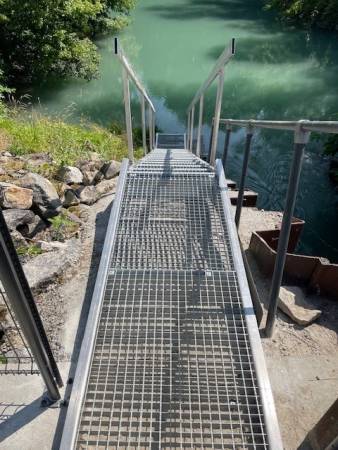 escalier technique aluminium marche caillebotis