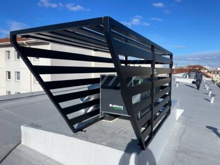 Habillage climatisation aluminium laqué Lyon 8 Rhône alpes