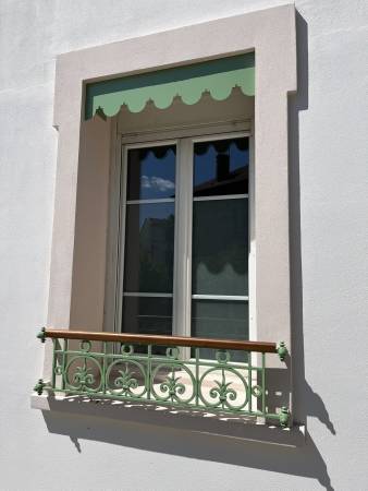 Garde corps fonte, main courante bois, Oullins Rhône alpes