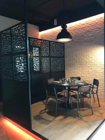 Cloison intérieur découpe laser Restaurant LIMONET Rhône alpes