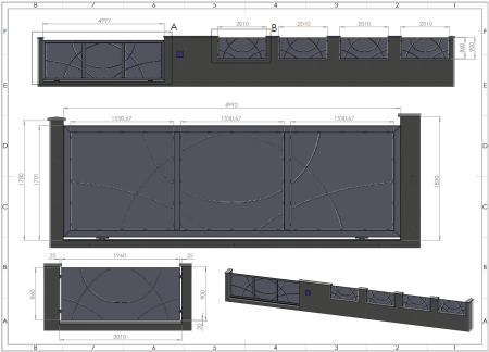 Etude, Fabrication et Installation d’un ensemble portail et brise vue en Acier chez un particulier localisé sur CHAVANOZ proche de Lyon